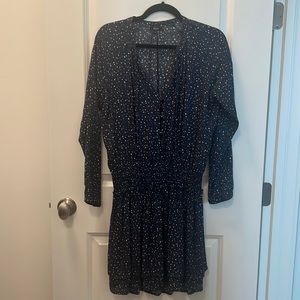 Rails Size Medium Smocked Blouson Mini Dress in Navy.